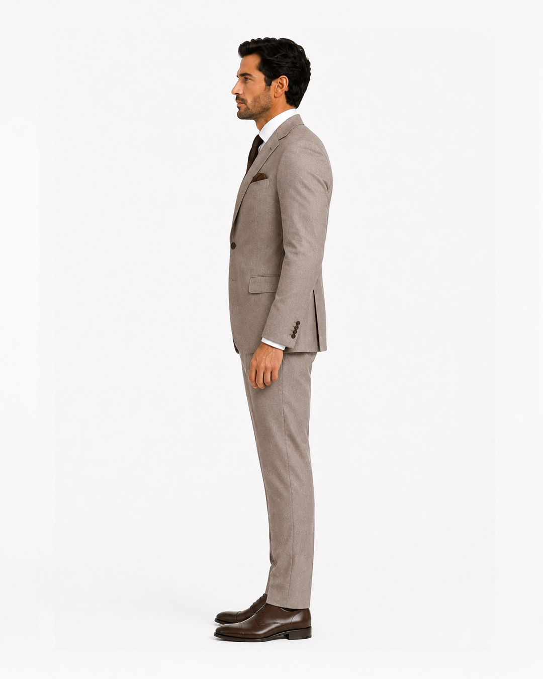 Beige Formal Two-Piece Suit
