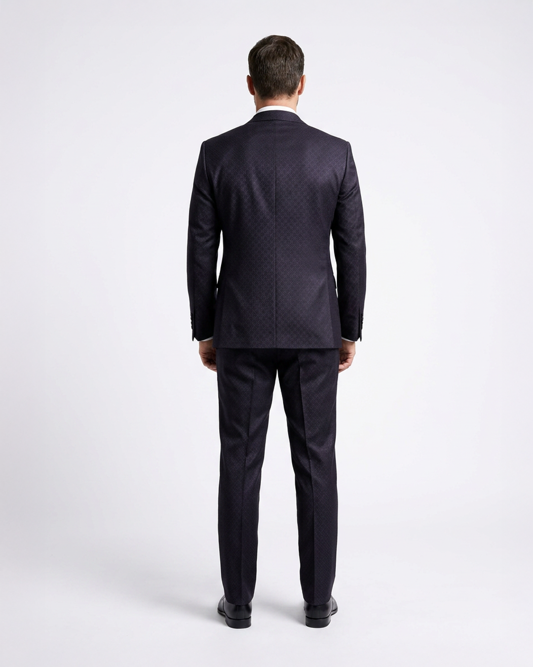Black Patterned Evening Suit