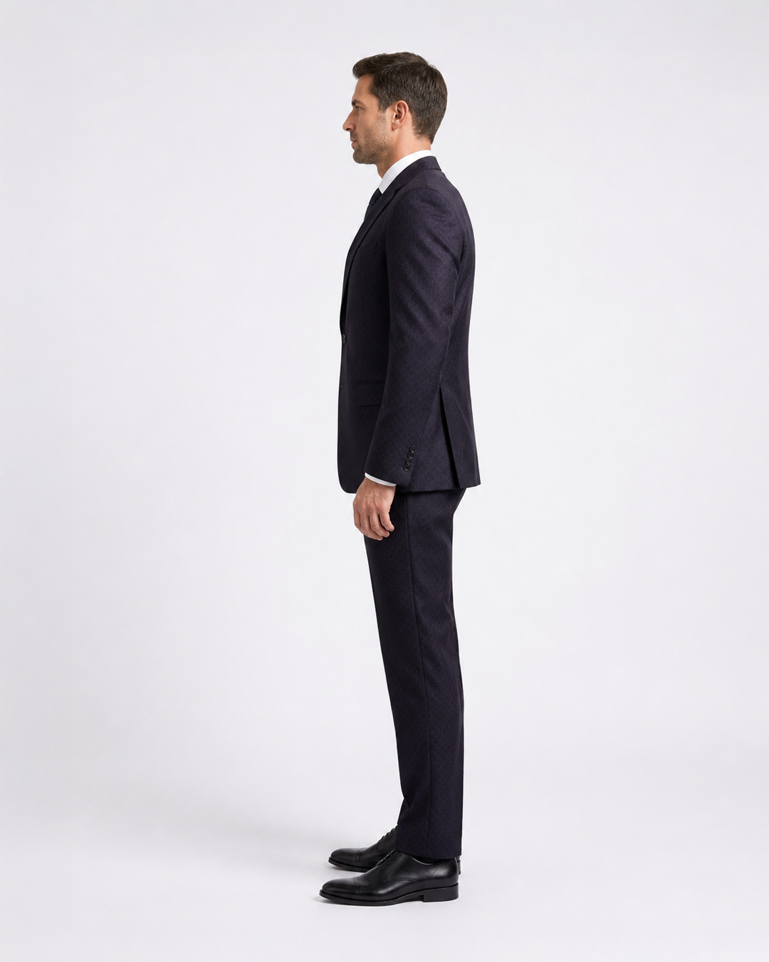 Black Patterned Evening Suit