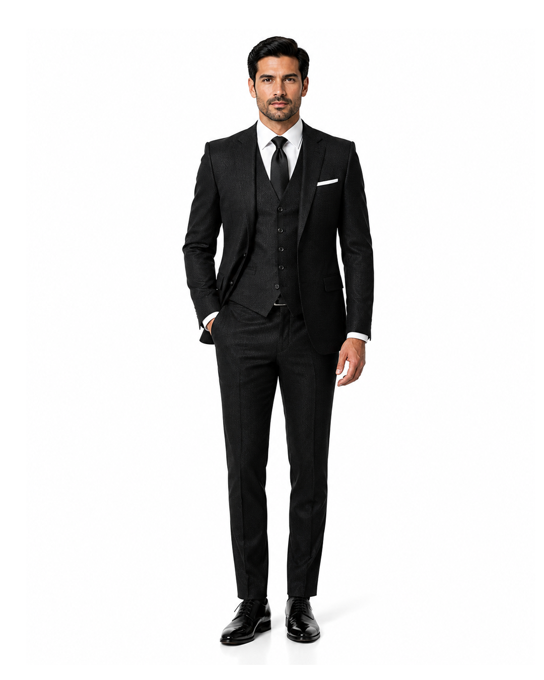 Black Three-Piece Cerimonia Suit
