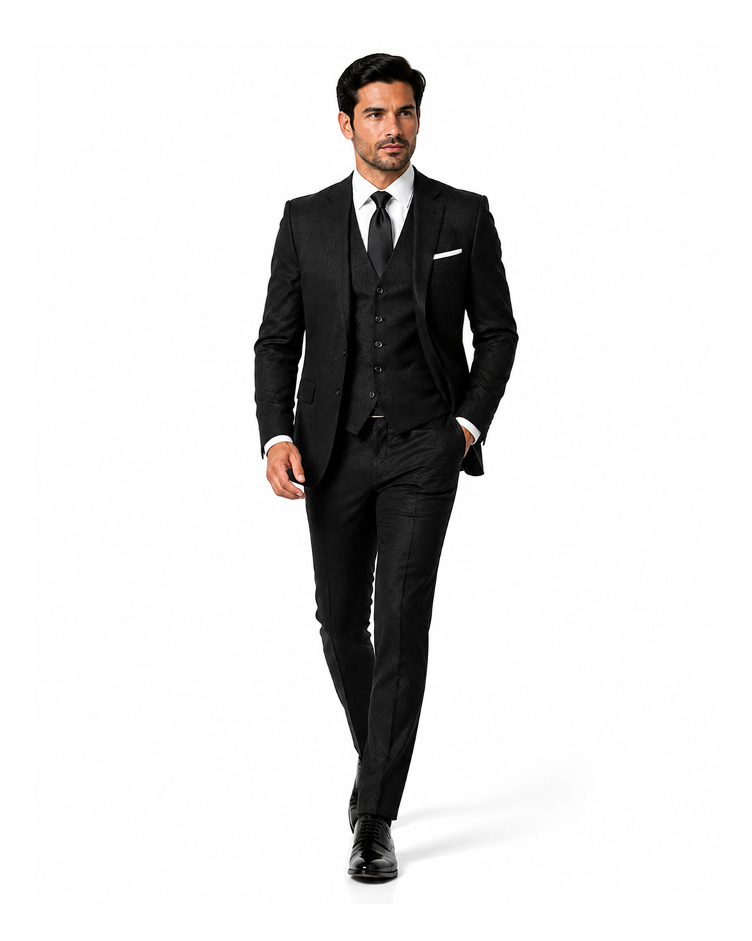 Black Three-Piece Cerimonia Suit