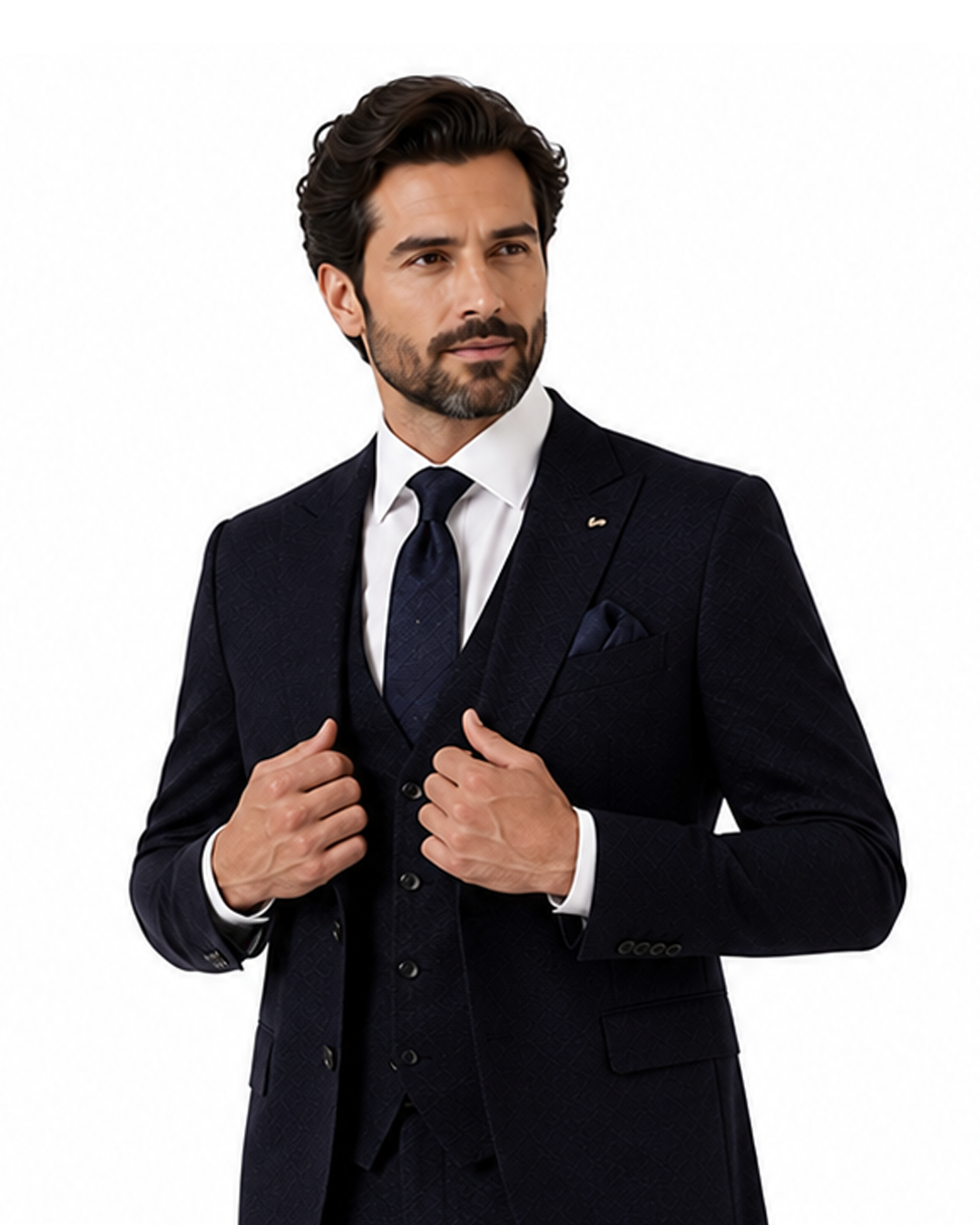 Midnight Three-Piece Wedding Suit