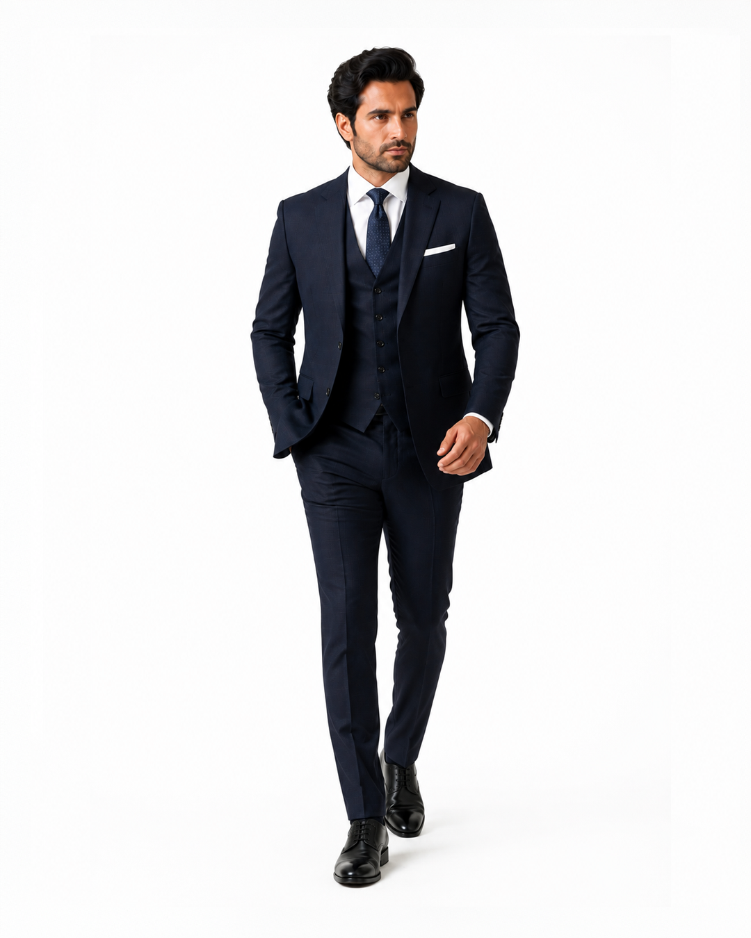 Navy Three-Piece Business Suit